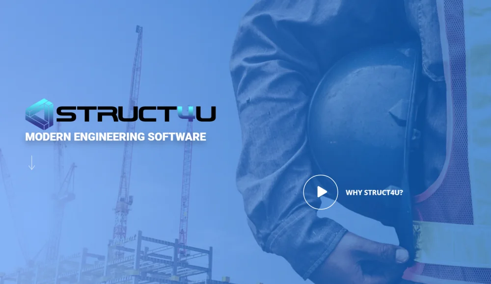 Home page of the Struct4U website with the play button Why Struct4U?