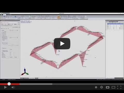 Video still of the demo: XFEM4U showing the bending moments of beams on an elastic soil