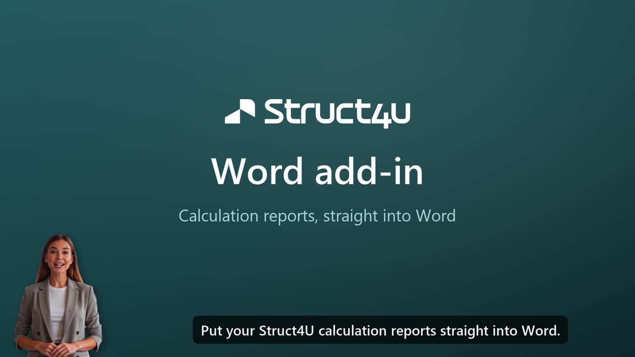 Word add-in demo: calculation reports, straight into Word